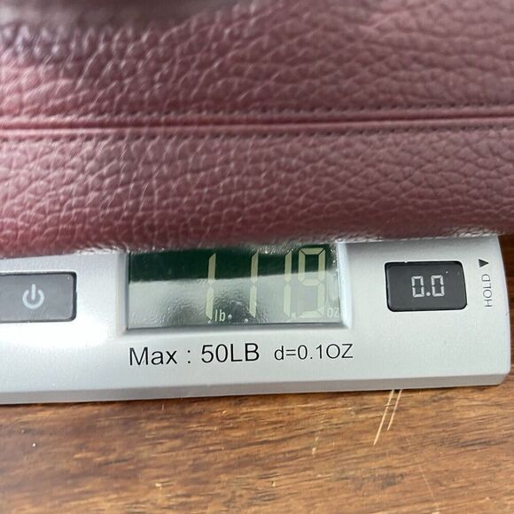 FOSSIL Kinley Leather Shopper Tote Bag Zip Top Claret Red EUC - Picture 15 of 15